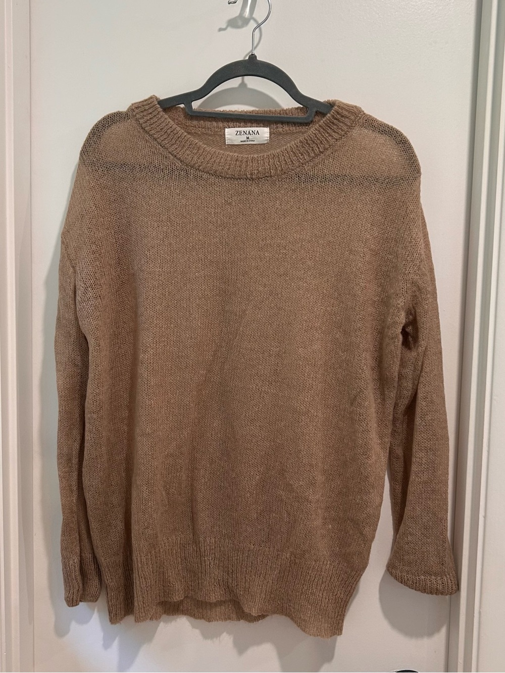 Zenana Sweater in Light Brown